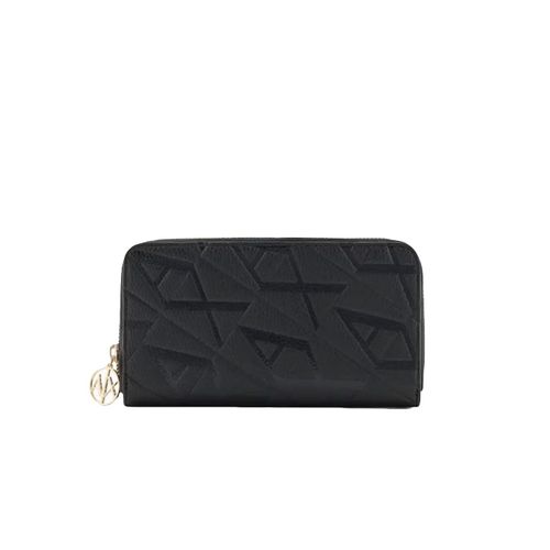 Portefeuille Armani Exchange Monogramme Femme Noir