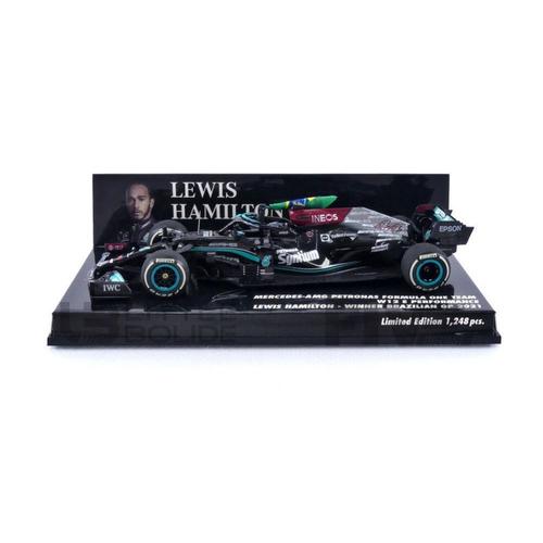 Minichamps 1/43 410212044 Mercedes-Amg W12 E Performance - Winner Brazil Gp 2021 (L. Hamilton) Diecast Modelcar-Minichamps