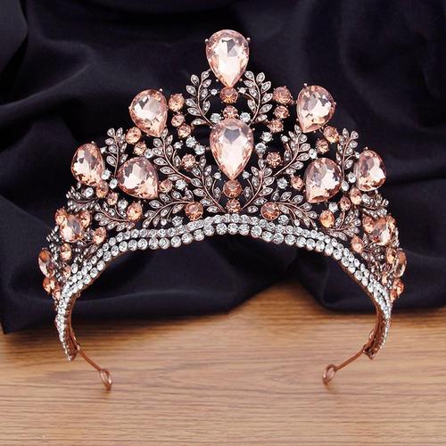 Luxe Royal Queen Pageant Couronne Vintage Grand Diademe pour Femmes  Couronne De Mariee Diademes De Mariage Mariee Cheveux Bijoux Accessoires