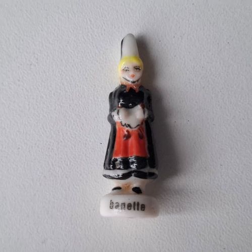 Fève - Santon - Crèche - Banette Bretonne De La Série Région De France - Porcelaine