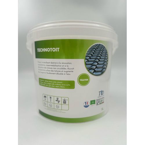 Peinture toiture - Impermeabilité, rénovation,consolidation et décoration du support - Terre cuite - Jerrican de 5 litres