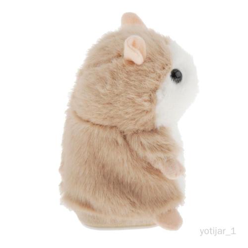 12cm Hamster Parlant Jouet Électronique Animaux Hamster En Peluche Cadeau D'anniversaire De Bébés Enfants