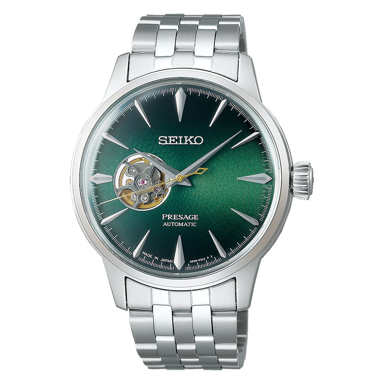 Montre Seiko Presage Automatique Cocktail Acier Cadran Vert