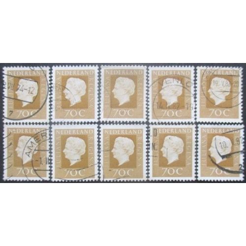 Pays-Bas N°950 X 10 Oblitéré