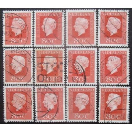 Pays-Bas N°952 X 12 Oblitéré