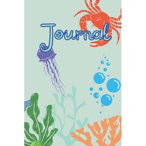 Journal: Deep Sealife Inspired Plain Lined Notebook