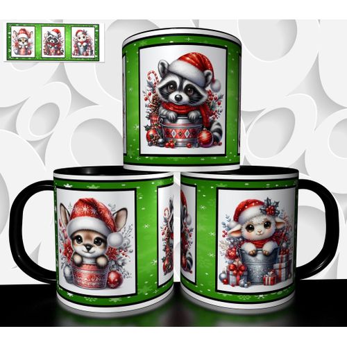 Mug Tasse À Café - Mug De Noel Animaux De Noel 2899