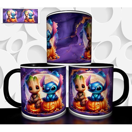 Mug Tasse À Café - Halloween Stitch Baby Groot 2940