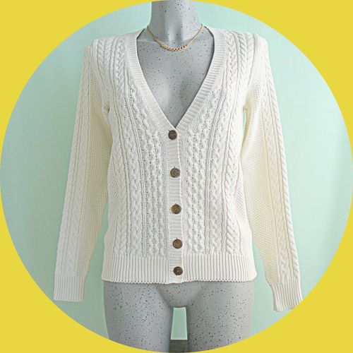 Cardigan Torsadé Crème Mango 36