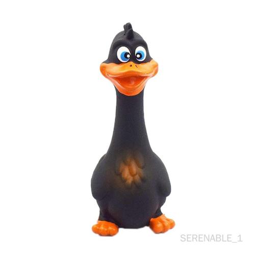 Poulet En Caoutchouc Canards Jouet Pour Non Toxique Bite Résistant Grinçante Jouet Belle Bébé Latex Poulet En Caoutchouc - Brun 17x6cm Noir 18x7cm