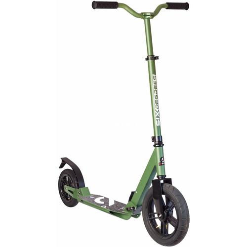 Scooter Aluminium Six Degrees Tout Terrain 300 Mm Et 205 Mm Vert