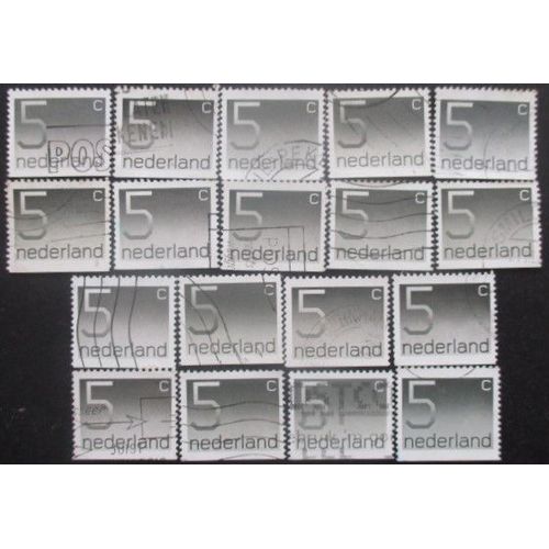 Pays-Bas N°1041b X 18 Dentelé Sur 3 Cotés Oblitéré