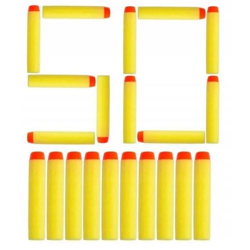 50 Flèches Jaunes De Lanceur Nerf