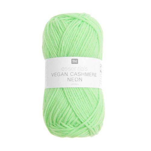 Fil À Tricoter Essentials Vegan Cashmere Neon Aran - Rico Design 12 Néon Vert