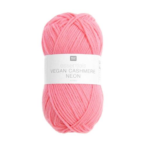 Fil À Tricoter Essentials Vegan Cashmere Neon Aran - Rico Design 11 Néon Pink