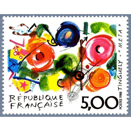 Timbre De 1988 Émission Commune France - Suisse Tinguely «Méta» 2557