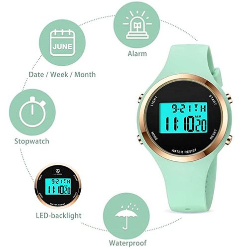 Montre Enfant Garçon Fille Adolescent Sport Digitale Mode Montre Multifonction Chronographe Montre Led Avec Lumière/Alarme Pour Cadeau Enfant 5-15 Ans
