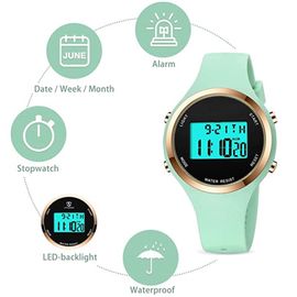 Montre Enfant Garçon Fille Adolescent Sport Digitale Mode Montre  Multifonction Chronographe Montre LED avec Lumière/Alarme pour Cadeau  Enfant 5-15 Ans