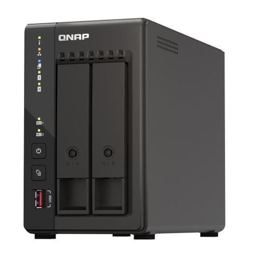 QNAP TS-253E - Serveur NAS - 2 Baies - SATA 6Gb/s - RAID 0, 1, 5, 6, 10, 50, JBOD, 60 - RAM 8 Go - 2.5 Gigabit Ethernet - iSCSI support