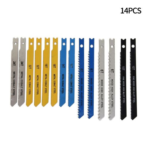 Jeu de scies sauteuses en acier Alt,alliage élevé,bois,plastique,coupe de métal,sphérique pour Black & Decker,14 pièces