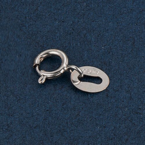 Fermoir À Ressort En Or 18k Avec Bague Timbre Au750