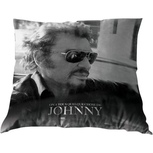 Coussin Décoratif Johnny Hallyday « On A Tous Quelque Chose De Johnny »