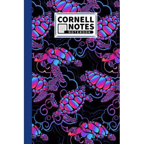 Cornell Notes Notebook: Turtles Cover Cornell Notes Notebook, Cornell Note Paper Notebook, Cornell Paper, Organizing Notes System, Note Taking - 120 Pages, 6" X 9" By Harald Binder