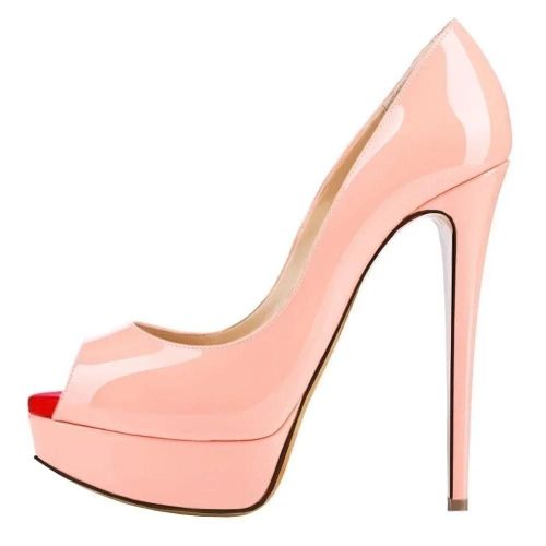 Chaussures Escarpins Peep Parker Plateforme Sexy Pour Femmestalons Extrêmement Hautscuir Verni Stilettochaussures De Mariage Rouges Pour Soirée Et Boîte De Nuit14cm