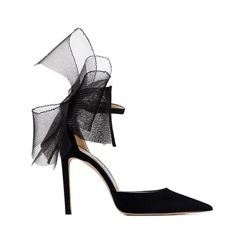 Chaussures Poescarpins Asymétriques En Maille Grosgrain Pour Femmeschaussures Pointues Pour Damesrobe De Mariée Parkertalons Hautssandales Gladiateur100