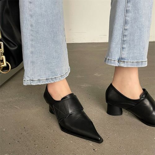 Chaussures Mmobretro Pu Leather Jojolie Ted Parker Optics Heels Shoes For Womenfur S Office Pumpsspring And Summer Fashionnew
