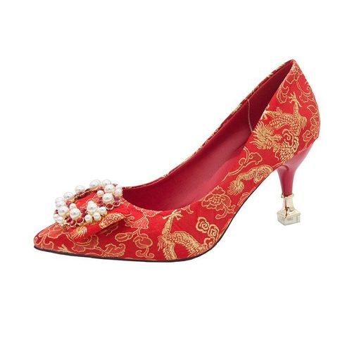 Chaussures Bcebylescarpins Pointus Bouche Peu Profonde Pour Femmesdécoration En Métalchaussures De Patients Talons Hautsbanquet De Mariage Sexy Etlégantnouvelle Mode