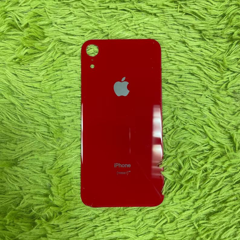 Vitre Arrière Iphone Xr Rouge Avec Logo