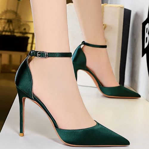 Bigtree-Escarpins À Talons Hauts Pour Femmes,Chaussures De Bureau Sexy,Sandales À La Mode,Vert Et Bleu,Grande Taille 43