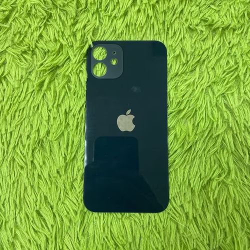 Vitre Arrière Iphone 12 Noir Avec Logo