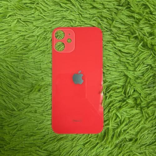 Vitre Arrière Iphone 12 Mini Rouge Avec Logo