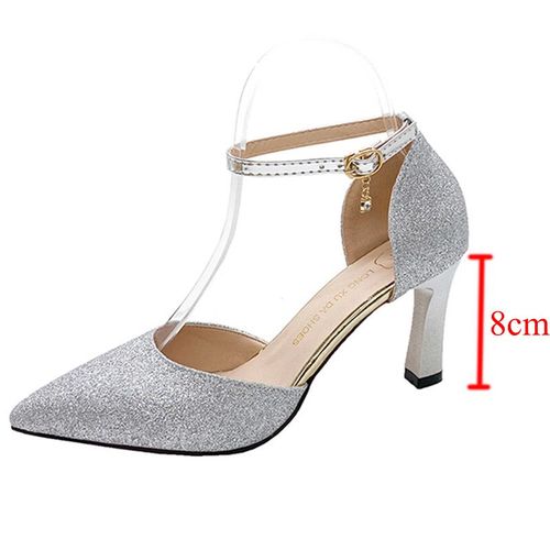 Chaussures Zopastelescarpins Sexy Talon Fin Pour Femmechaussures De Mariagede Fêteavec Sangle De Rinçagecouleur Or Et Argent