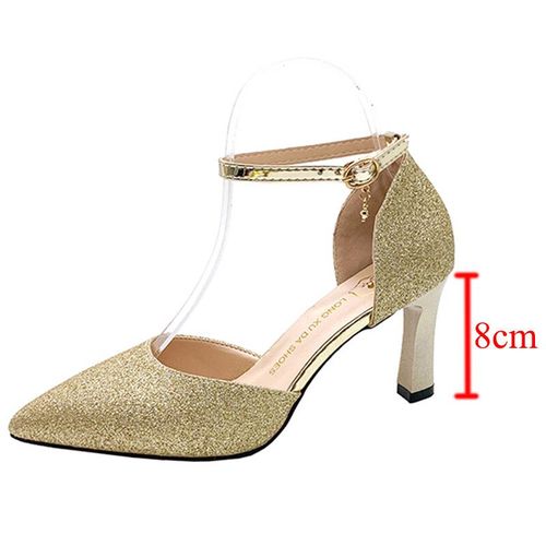 Chaussures Zopastelescarpins Sexy Talon Fin Pour Femmechaussures De Mariagede Fêteavec Sangle De Rinçagecouleur Or Et Argent
