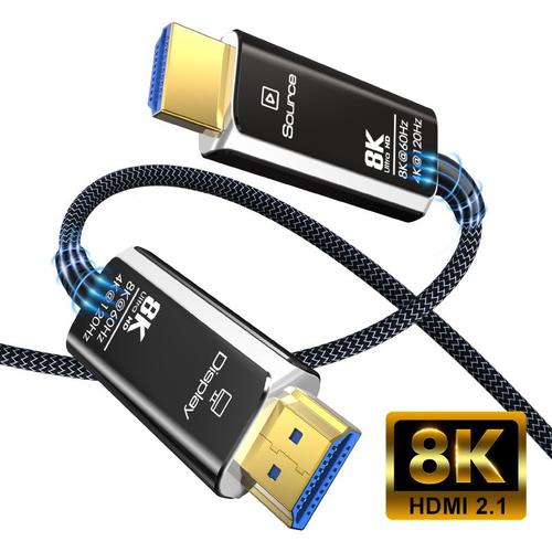 7.5m - Câble en Fiber optique 8K 120Hz 48Gbps HDR, Compatible HDMI 2.1 2.0, pour USB C HUB PS5, 8K/60Hz, câble séparateur HDMI Super rapide, eARC