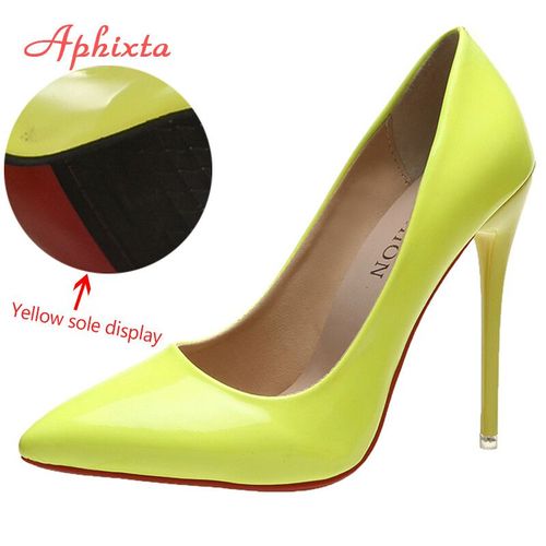 Aphfête Ta-Escarpins À Talons Aiguilles Super Hauts De 12cm Pour Femmes,Chaussures Pointues Parker,Cuir Verni Fleuri,Talon Fin De Bureau,Printemps 2023 - 35