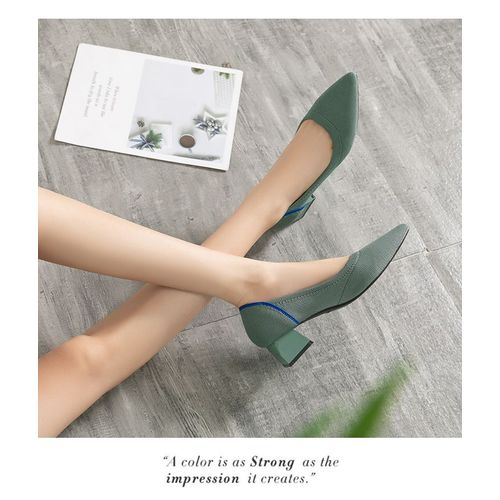 Chaussures Chaussures Talons Hauts Pointus Pour Femmeschaussures Talons Carréstisséesrespirantesdécontractéesà La Mode Et Bellesgrande Tailleen 2