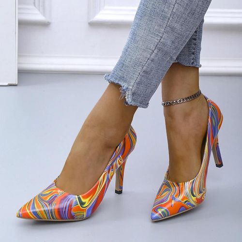 Escarpins Pointus À Talons Hauts Pour Femmes,Mélange De Documents,Chaussures Parker Sexy Pour Dames,Couleurs Bonbon,Fête De Mariage,Grande Taille 43,Nouvelle Mode,2022