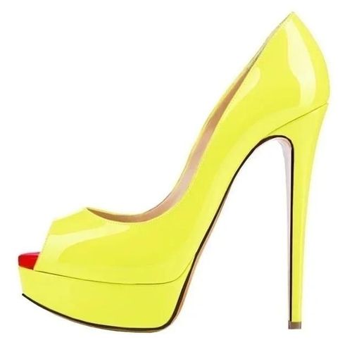 Chaussures Escarpins Peep Parker Plateforme Sexy Pour Femmestalons Extrêmement Hautscuir Verni Stilettochaussures De Mariage Rouges Pour Soirée Et Boîte De Nuit14cm