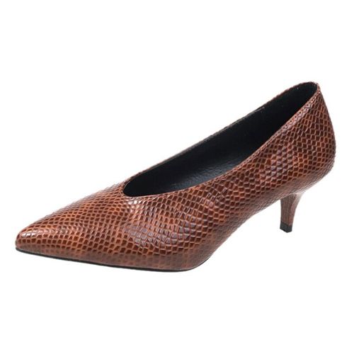 Chaussures Rimocyescarpins Pointus Talons Hauts Pour Femmeschaussures Enfiler Légèresmarron Vintagegrande Tailleoptique En Forme De Vfête