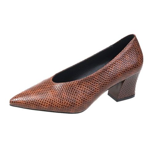 Chaussures Rimocyescarpins Pointus Talons Hauts Pour Femmeschaussures Enfiler Légèresmarron Vintagegrande Tailleoptique En Forme De Vfête