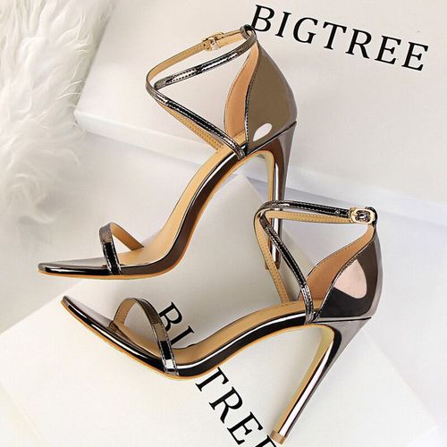 Chaussures Bigtreeescarpins Talons Hauts Et Paillettes Pour Femmechaussures De Soirée Sexystilettosandales D'été10 Cm