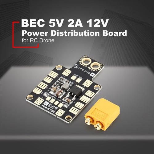 Carte De Distribution D'Énergie Pdb Xt60, Lipo 3-4s, Avec Bec 5v 2a 12v 0,5a, Pour Drone Rc Fpv, Hélicoptère, Quadrirotor, 2019-Générique