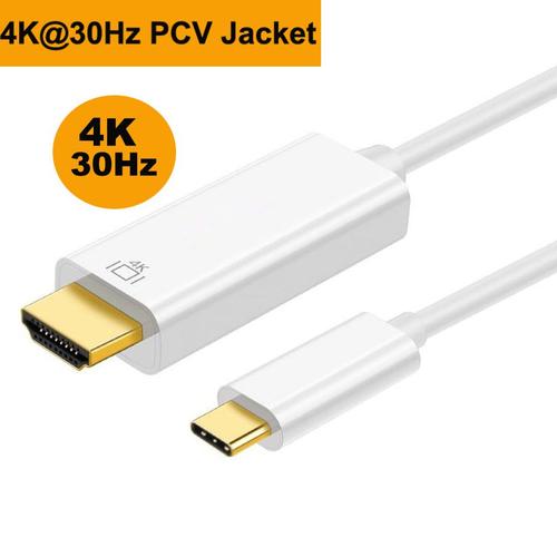 USB-C vers HDMI 1.4 - 1,8m - USB C à VGA adaptateur usb type c câble vga pour Apple macbook air macbook pro entrée usb c câble vga jusqu'à 1080P