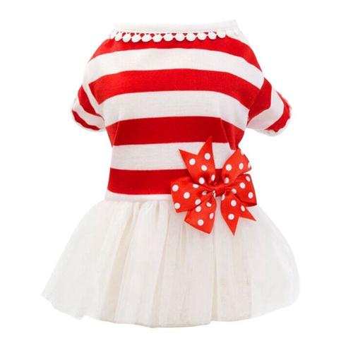 Jupe à rayures pour animaux domestiques | Robe princesse en fil de fer, pour chiens chiots, tendance, tenue Tutu Simple, pour petits et moyens chiens