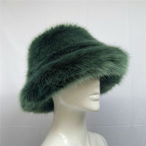 Bonnet De Bassin En Fausse Fourrure De Renard Pour Femme,Chapeau Épais,Arc-En-Ciel,Garder Au Chaud,Fête Décontractée,Festival De Musique,Mode Féminine,Automne,Hiver,E27