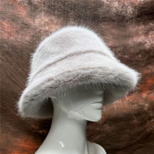 Bonnet De Bassin En Fausse Fourrure De Renard Pour Femme,Chapeau Épais,Arc-En-Ciel,Garder Au Chaud,Fête Décontractée,Festival De Musique,Mode Féminine,Automne,Hiver,E27